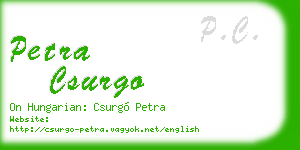 petra csurgo business card